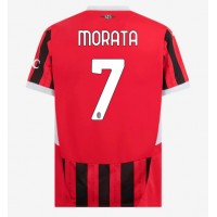 Koszulka piłkarska AC Milan Alvaro Morata #7 Strój Domowy 2024-25 tanio Krótki Rękaw